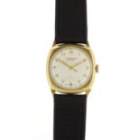 9ct gold J W Benson wristwatch, the case numbered 32666, the case 2.9cm wide :For Further