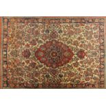 Rectangular Kashan floral rug, 153cm x 103cm :For Further Condition Reports Please Visit Our
