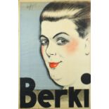 Vintage Léon Heymann Berki Museum poster, framed, 119cm x 79cm :For Further Condition Reports Please