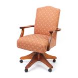 Pine framed captains chair, 92cm high :For Further Condition Reports Please Visit Our Website.