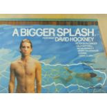 Vintage David Hockney A Bigger Splash poster, Mike Kaplan and Buzzy Enterprises, printed in