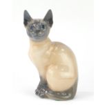 Royal Copenhagen Siamese cat, 19cm high :For Further Condition Reports Please Visit Our Website.