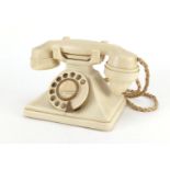 Vintage GPO Bakelite pyramid telephone in ivory, 15cm high :For Further Condition Reports Please