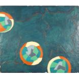 Katia Cadman 1999 - Lupus, abstract composition, oil on canvas board, inscribed verso, unframed,