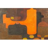 Abstract composition, oil on board, bearing a monogram CMC, mounted and framed, 67cm x 44cm :For