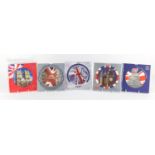 Five United Kingdom brilliant uncirculated coin collections comprising dates 2003, 2004, 2005,