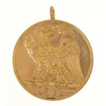 19th century gilt bronze French Napoleon medallion :For Further Condition Reports Please Visit Our