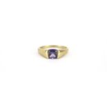 9ct gold amethyst, size U, 3.4g :For Further Condition Reports Please Visit Our Website. Updated