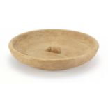 Robert Thompson Mouseman carved oak fuit bowl, 30cm in diameter :For Further Condition Reports