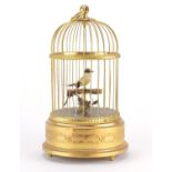 Swiss automaton musical bird cage by Reuge Music, 29cm high :For Further Condition Reports Please