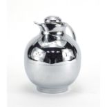 Vintage chromed thermos flask, 21cm high :For Further Condition Reports Please Visit Our Website.