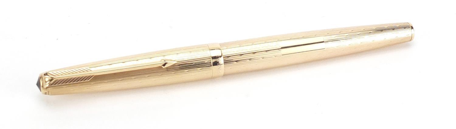 Parker 61 9ct gold fountain pen with case, 21.9g :For Further Condition Reports Please Visit Our - Image 2 of 5