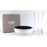 LSA International glass bowl and vase, 40cm high :For Further Condition Reports Please Visit Our