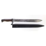 German Military interest bayonet with scabbard, 52cm in length :For Further Condition Reports Please