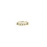 9ct gold diamond half eternity ring, size O, 1.9g :For Further Condition Reports Please Visit Our