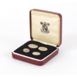 Elizabeth II 1975 Maundy money coin set with case :For Further Condition Reports Please Visit Our