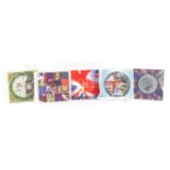 Five United Kingdom brilliant uncirculated coin collections comprising dates 1998, 1999, 2000,