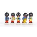 Set of five Wade Robertson Band figures, each approximately 7cm high :For Further Condition