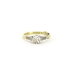 18ct gold diamond solitaire ring, size N, 2.5g :For Further Condition Reports Please Visit Our