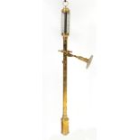 Maritime ships brass stick barometer by Roby of Liverpool, 95cm high :For Further Condition
