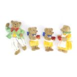 Four Kelsbor Ware bear wall plaques, the largest 12cm high :For Further Condition Reports Please
