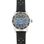 Vintage Marine Star self winding divers type wristwatch with day date dial, 3.7cm in diameter :For