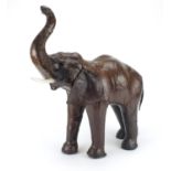 Large leather model elephant, 53cm high :For Further Condition Reports Please Visit Our Website.