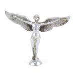 1920's chrome plated angel car mascot, 14cm high :For Further Condition Reports Please Visit Our