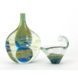 Two Mdina glass vases, the largest 19.5cm high :For Further Condition Reports Please Visit Our
