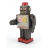 Vintage tinplate robot probably Japanese, 23cm high :For Further Condition Reports Please Visit
