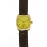Vintage gentleman's Vertex wristwatch with subsidiary dial, the case numbered 45420, 2.8cm wide :For
