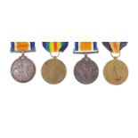 Two British Military World War I pairs awarded to 50242PTE.J.W.GREGSON.L'POOLR. and 67692PTE.C.F.