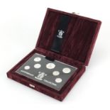 1996 United Kingdom silver Anniversary Collection with case and certificate numbered 748 :For