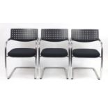 Set of three Vitra Visavis chairs by Antonio Citterio and Glenn Olivier Löw, 80cm high :For