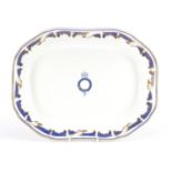 Shipping interest Copeland porcelain meat platter from The Royal Yacht, factory and impressed