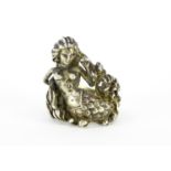 Austrian 800 silver modernist mermaid ring by Eric De Kolb, size N, 22.4g :For Further Condition