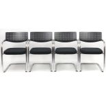 Set of four Vitra Visavis chairs by Antonio Citterio and Glenn Olivier Löw, 80cm high :For Further