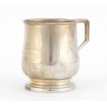 Silver Christening tankard by William Neal Birmingham 1932, 8.2cm high, 78.4g :For Further Condition