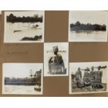 Naval interest black and white photograph album relating to HMS Sussex including photographs of