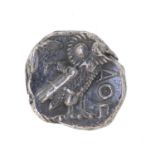 Tetradrachm silver coin, 2cm in diameter, 16.9g :For Further Condition Reports Please Visit Our