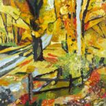 Andrew Voller 2012 - Autumn Streams, oil on canvas, framed, 50cm x 50cm :For Further Condition