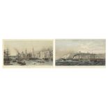 Pair of 19th century coloured etchings, published by Roberts & Leete London, comprising Port of