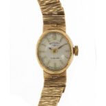 Ladies 9ct gold Rotary wristwatch with 9ct gold strap, 16.4g :For Further Condition Reports Please