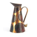 Sam Fanaroff copper flagon, impressed SF to the base, 29cm high :For Further Condition Reports