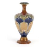 Art Nouveau Doulton Lambeth vase by Eliza Simmance, hand painted and tube lined with stylised