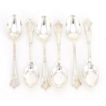 Set of six silver teaspoons by Cooper Brothers & Sons Ltd, Sheffield 1927, 10.5cm in length, 83.