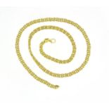 9ct gold stylish link necklace, 50cm long, 9.8g :For Further Condition Reports Please Visit Our