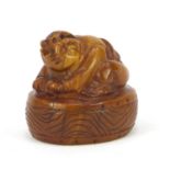 Japanese carved ivory Oni Netsuke, 4cm high :For Further Condition Reports Please Visit Our Website.