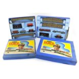 Two Hornby Dublo electric train sets with boxes comprising models EDG17 and EDG18 :For Further