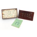 Bone and bamboo Mahjong set with case, incised with character marks :For Further Condition Reports